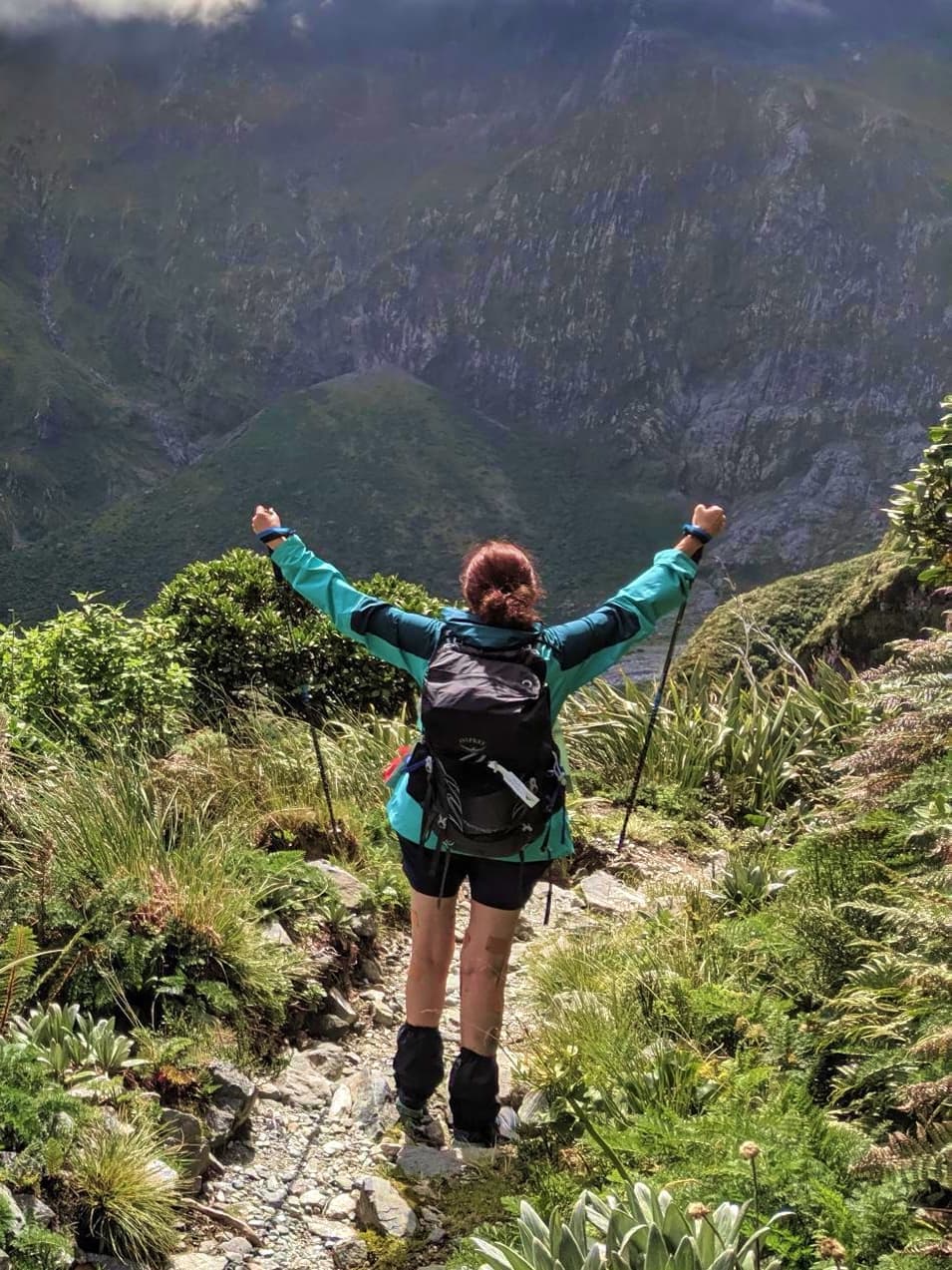 Diane celebrates an awesome view.