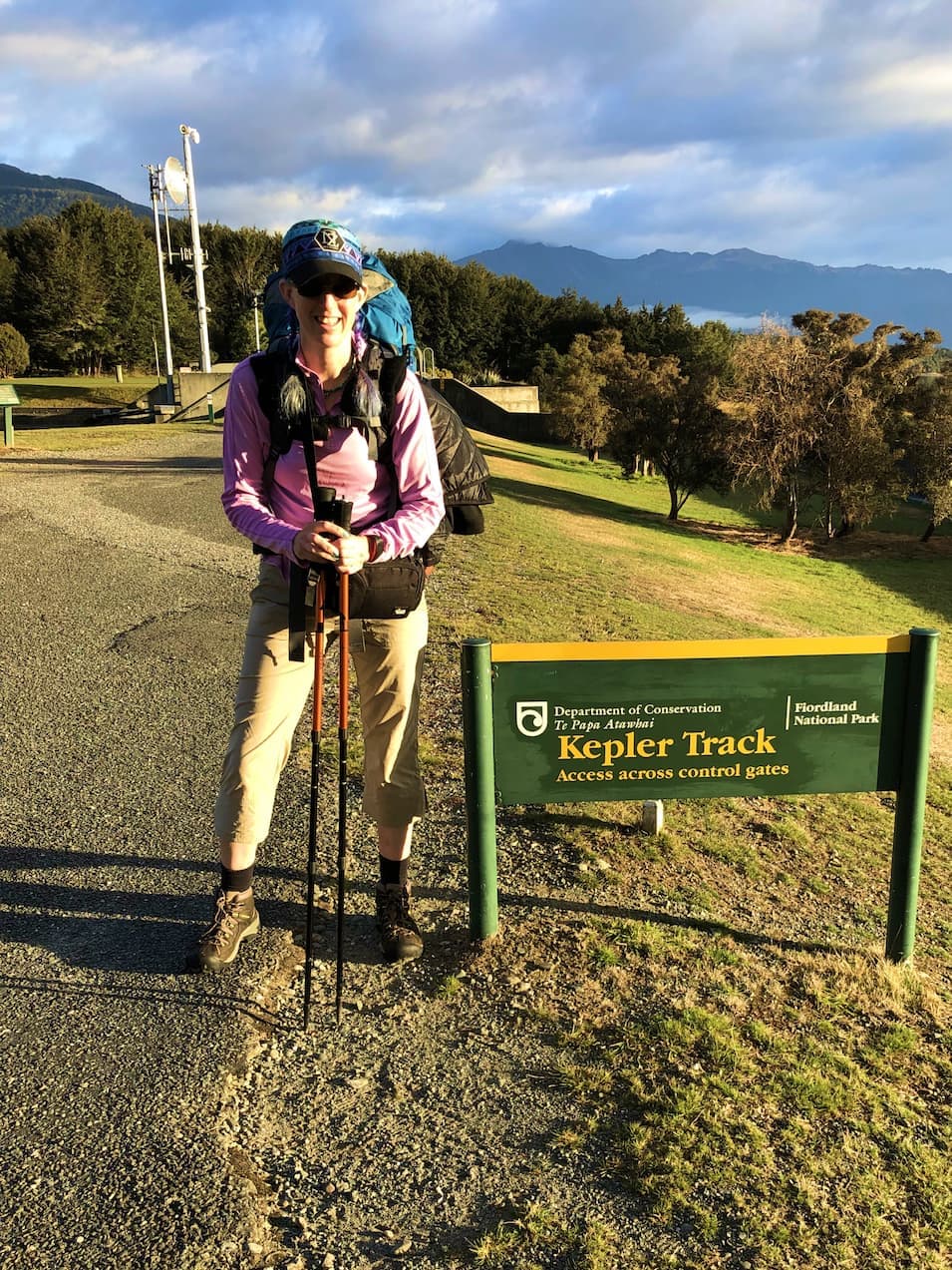 Dulce after completing the Kepler Track in NZ.